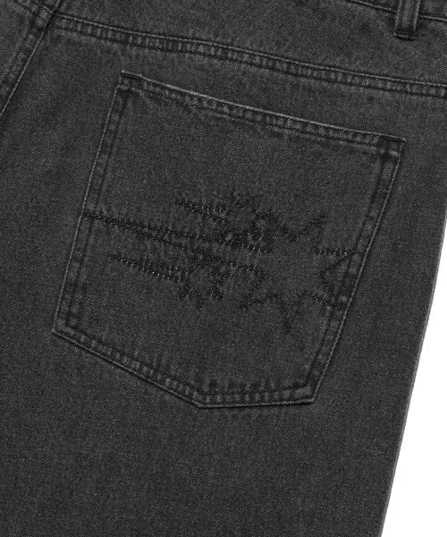 NICE GHOST CLUB（ナイスゴーストクラブ）の「PANEL STITCH JEANS_BLACK(NG2EFUD113A)（デニムパンツ・レディース・ブラック・S/M/L）」の6枚目の写真