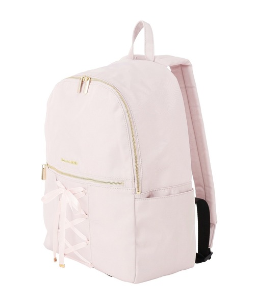 Maison de FLEUR（メゾンドフルール）の「撥水加工レースアップリボンリュック（バックパック/リュック・レディース・ピンク系その他/ブラック・FREE）」の13枚目の写真