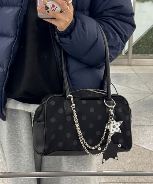 CIAOPANIC TYPY(チャオパニックティピー)の「【UNISEX】星チャーム付きアソート柄ボストンBAG(トートバッグ・レディース・ブラック/ブルー/レッド・ONE SIZE)」の11枚目の写真