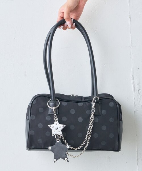 CIAOPANIC TYPY(チャオパニックティピー)の「【UNISEX】星チャーム付きアソート柄ボストンBAG(トートバッグ・レディース・ブラック/ブルー/レッド・ONE SIZE)」の17枚目の写真