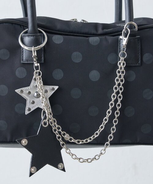 CIAOPANIC TYPY(チャオパニックティピー)の「【UNISEX】星チャーム付きアソート柄ボストンBAG(トートバッグ・レディース・ブラック/ブルー/レッド・ONE SIZE)」の22枚目の写真