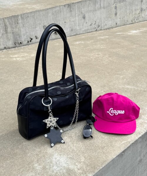 CIAOPANIC TYPY（チャオパニックティピー）の「【UNISEX】星チャーム付きアソート柄ボストンBAG（トートバッグ・レディース・ブルー/レッド/ブラック・ONE SIZE）」の14枚目の写真