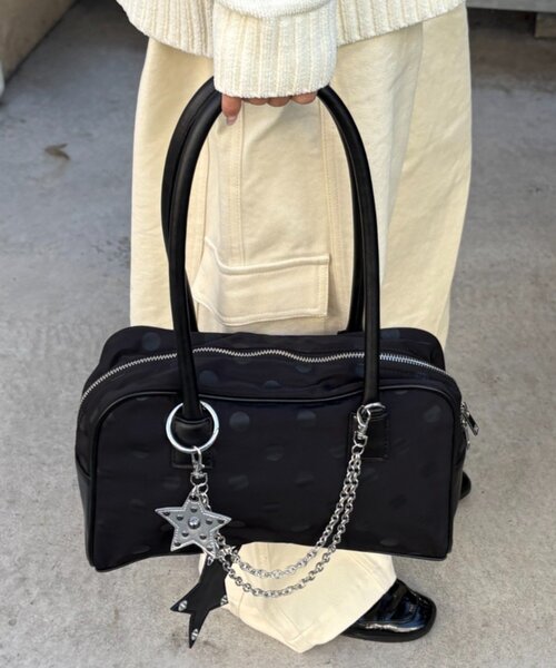 CIAOPANIC TYPY（チャオパニックティピー）の「【UNISEX】星チャーム付きアソート柄ボストンBAG（トートバッグ・レディース・ブルー/レッド/ブラック・ONE SIZE）」の12枚目の写真