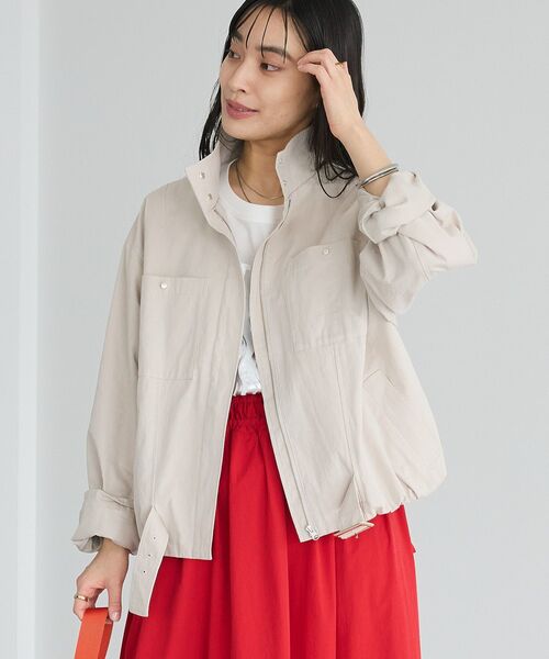 CRAFT STANDARD BOUTIQUE（クラフトスタンダードブティック）の「ジップアップミリタリージャケット（ブルゾン・レディース・ベージュ/ホワイト系その他2・FREE）」の7枚目の写真