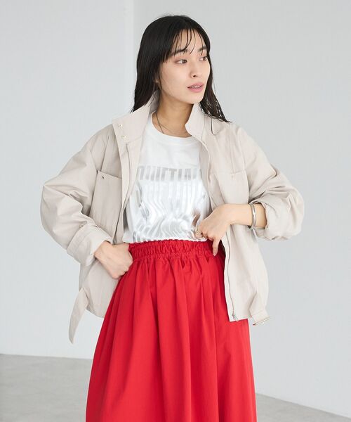 CRAFT STANDARD BOUTIQUE（クラフトスタンダードブティック）の「ジップアップミリタリージャケット（ブルゾン・レディース・ベージュ/ホワイト系その他2・FREE）」の8枚目の写真