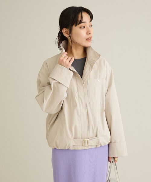 CRAFT STANDARD BOUTIQUE（クラフトスタンダードブティック）の「ジップアップミリタリージャケット（ブルゾン・レディース・ベージュ/ホワイト系その他2・FREE）」の13枚目の写真