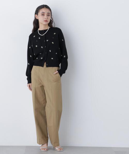 N.(N. Natural Beauty Basic)(エヌエヌナチュラルビューティーベーシック)の「フラワー刺繍ポケットカーデ(カーディガン/ボレロ・レディース・ホワイト系その他/ブラック系その他・フリ-)」の10枚目の写真