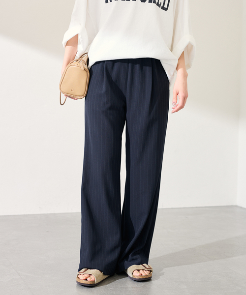 FRAMeWORK（フレームワーク）の「≪新色 / 追加≫ウォッシャブルイージースラックス（スラックス・レディース・ネイビー/チャコールグレー・36/38/40）」の2枚目の写真