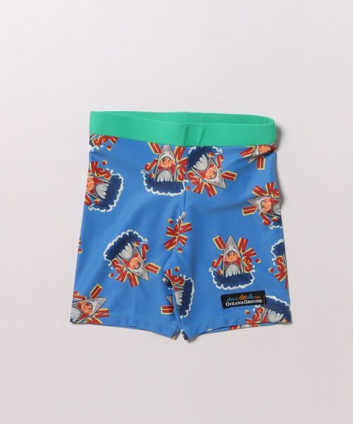 Ocean&Ground(オーシャン&グラウンド)の「ボクサーショーツ水着(水着・キッズ・オフホワイト/グリーン/ブルー・140/130/120/110/100/90)」の3枚目の写真
