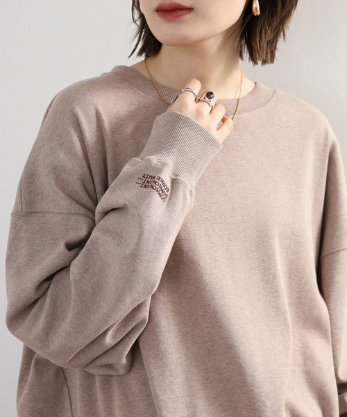 Arinomama(アリノママ)の「Arinomama オーガニックフライス ゆるオーバートレーナー(スウェット・レディース・アイボリー/スミクロ/モカ・FREE)」の21枚目の写真