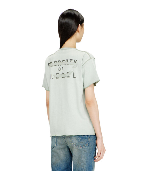 DIESEL(ディーゼル)の「ウィメンズ Tシャツ T-ILY(Tシャツ/カットソー・レディース・グレー系その他/ライトピンク・LARGE/SMALL/MEDIUM/X-SMALL)」の8枚目の写真