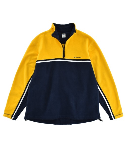 OLD NAVY(オールドネイビー)の「【USED】00’ OLDNAVY ハーフジップ フリースプルオーバー(ニット/セーター・メンズ・ネイビー・X-LARGE)」の1枚目の写真