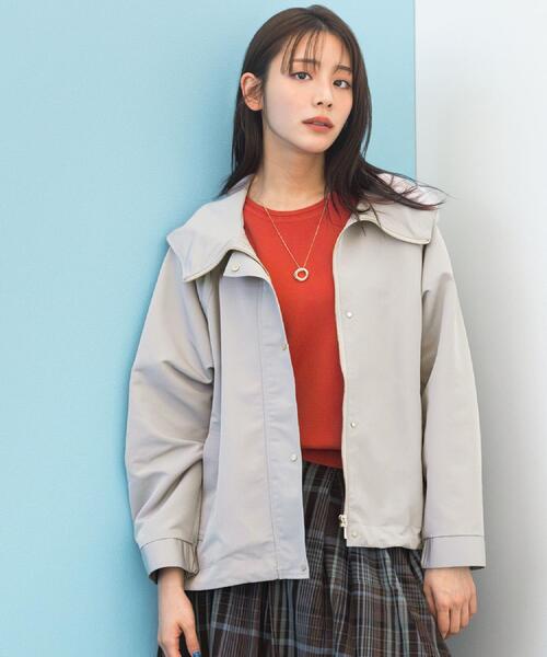 grove(グローブ)の「【貴島明日香さん着用】【撥水】きれいめに着こなせるマウンテンパーカ(ブルゾン・レディース・グレー/ネイビー/ブルー系その他/オフホワイト/ベージュ系7・03/02/05/04/01)」の20枚目の写真