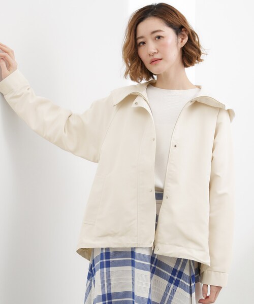 grove(グローブ)の「【貴島明日香さん着用】【撥水】きれいめに着こなせるマウンテンパーカ(ブルゾン・レディース・グレー/ネイビー/ブルー系その他/オフホワイト/ベージュ系7・03/02/05/04/01)」の9枚目の写真