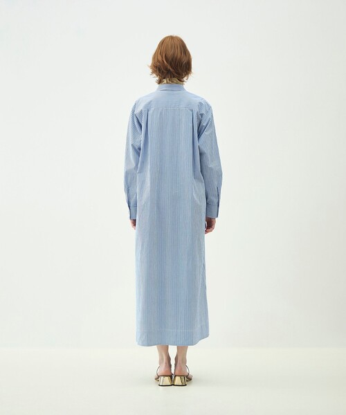 MACPHEE（マカフィー）の「【WEB先行予約】コットンタイプライター ジップワンピース（シャツワンピース・レディース・ブルー系その他2/ホワイト・36）」の5枚目の写真