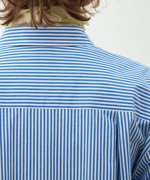 MACPHEE（マカフィー）の「【WEB先行予約】コットンタイプライター ジップワンピース（シャツワンピース・レディース・ブルー系その他2/ホワイト・36）」の7枚目の写真