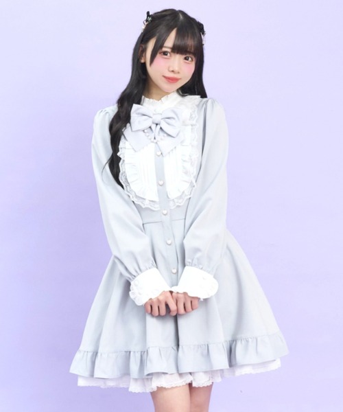 Secret Honey（シークレットハニー）の「バッスルワンピース（ワンピース・レディース・グレー/ブラック/ピンク・MEDIUM）」の3枚目の写真