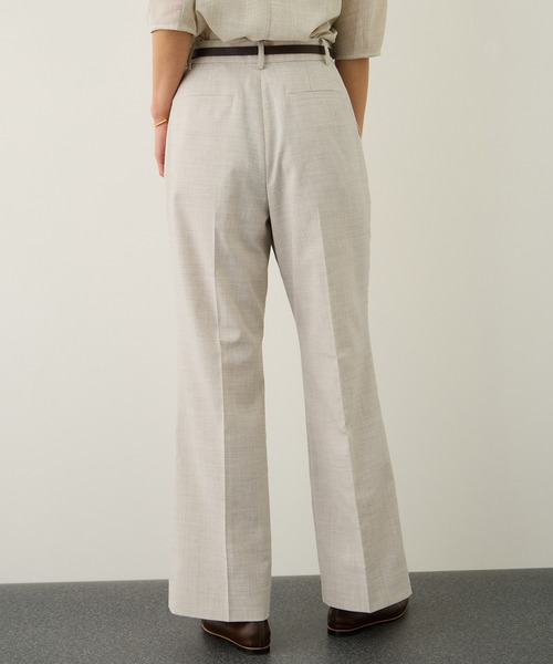 ROPE'(ロペ)の「リネンライクセミフレアパンツ/イージーケア・セットアップ対応(その他パンツ・レディース・ダークブラウン/ベージュ・38/36/40)」の4枚目の写真