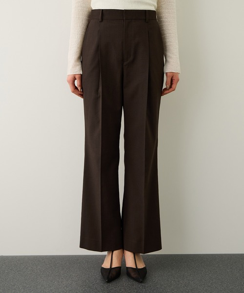 ROPE'(ロペ)の「リネンライクセミフレアパンツ/イージーケア・セットアップ対応(その他パンツ・レディース・ダークブラウン/ベージュ・38/36/40)」の14枚目の写真