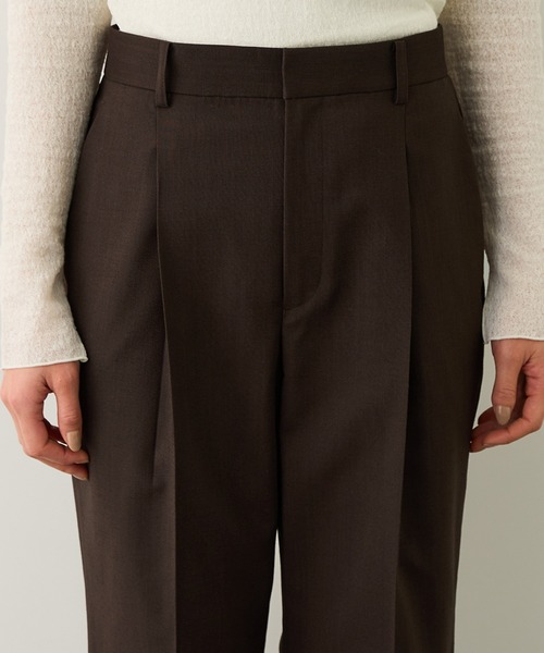 ROPE'(ロペ)の「リネンライクセミフレアパンツ/イージーケア・セットアップ対応(その他パンツ・レディース・ダークブラウン/ベージュ・38/36/40)」の18枚目の写真