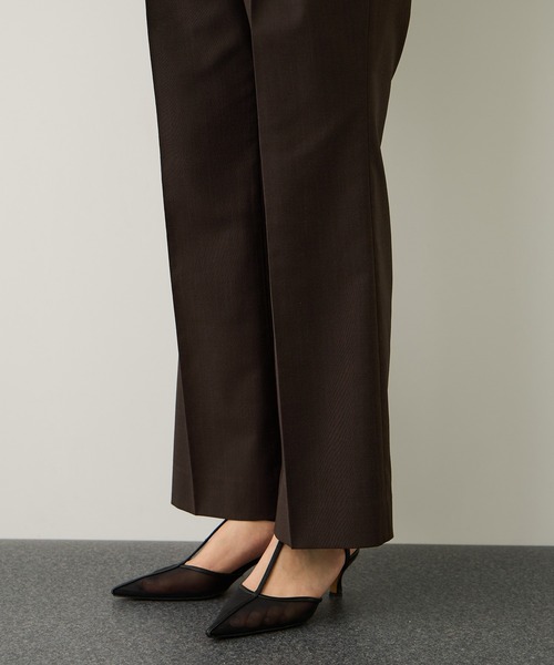 ROPE'(ロペ)の「リネンライクセミフレアパンツ/イージーケア・セットアップ対応(その他パンツ・レディース・ダークブラウン/ベージュ・38/36/40)」の20枚目の写真