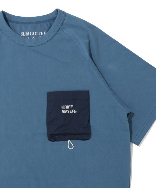 KRIFF MAYER(クリフメイヤー)の「【超接触冷感/UVカット】夏季GO! T(ポケット)(Tシャツ/カットソー・メンズ・ブラック/ブルー/オフホワイト/ベージュ/カラフル/レッド・X-LARGE/LARGE/MEDIUM)」の4枚目の写真