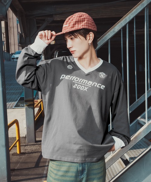 improves（インプローブス）の「ゲームシャツ Vネック ロングスリーブTシャツ（Tシャツ/カットソー・メンズ・ブラック系/ホワイト系1/グレー系1/グレー系/パープル系2/ブラック系2・MEDIUM/LARGE/X-LARGE）」の19枚目の写真
