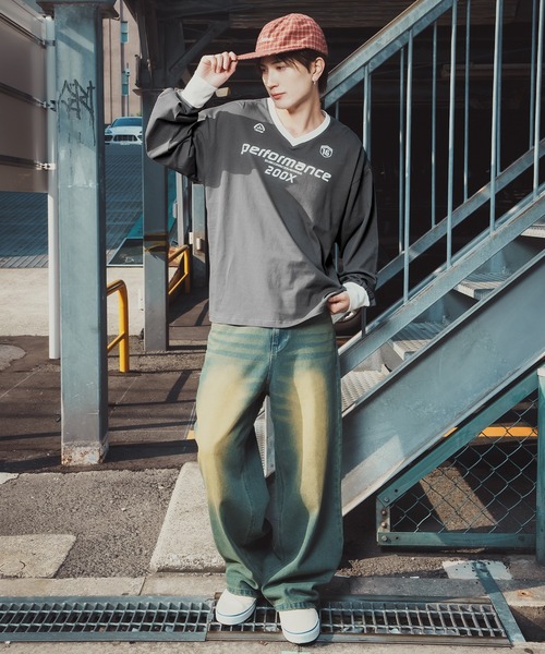 improves（インプローブス）の「ゲームシャツ Vネック ロングスリーブTシャツ（Tシャツ/カットソー・メンズ・ブラック系/ホワイト系1/グレー系1/グレー系/パープル系2/ブラック系2・MEDIUM/LARGE/X-LARGE）」の21枚目の写真