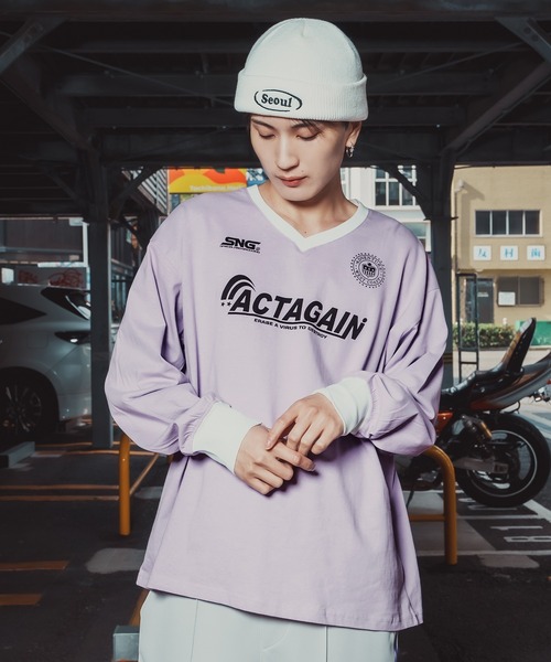 improves（インプローブス）の「ゲームシャツ Vネック ロングスリーブTシャツ（Tシャツ/カットソー・メンズ・ブラック系/ホワイト系1/グレー系1/グレー系/パープル系2/ブラック系2・MEDIUM/LARGE/X-LARGE）」の22枚目の写真