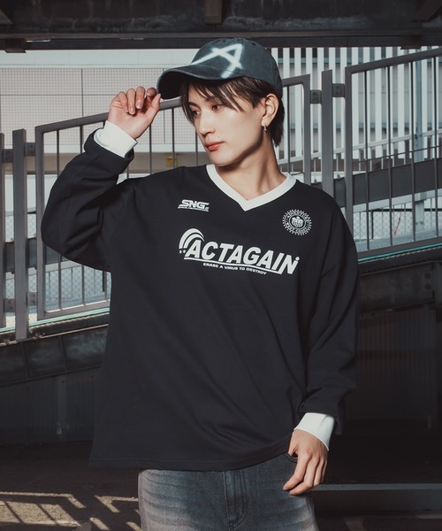 improves（インプローブス）の「ゲームシャツ Vネック ロングスリーブTシャツ（Tシャツ/カットソー・メンズ・ブラック系/ホワイト系1/グレー系1/グレー系/パープル系2/ブラック系2・MEDIUM/LARGE/X-LARGE）」の13枚目の写真