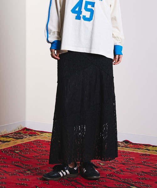 ROSE BUD（ローズバッド）の「PATCHWORK LACE SKIRT（スカート・レディース・ブラック/ホワイト・ONE SIZE）」の12枚目の写真