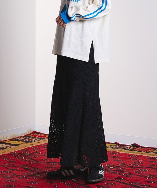 ROSE BUD（ローズバッド）の「PATCHWORK LACE SKIRT（スカート・レディース・ブラック/ホワイト・ONE SIZE）」の13枚目の写真