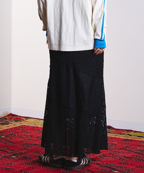 ROSE BUD（ローズバッド）の「PATCHWORK LACE SKIRT（スカート・レディース・ブラック/ホワイト・ONE SIZE）」の14枚目の写真