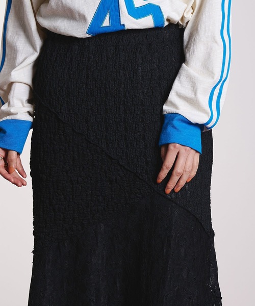 ROSE BUD（ローズバッド）の「PATCHWORK LACE SKIRT（スカート・レディース・ブラック/ホワイト・ONE SIZE）」の18枚目の写真