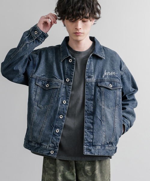 KRIFF MAYER(クリフメイヤー)の「KRIFF MAYER オーバーサイズスーベニアデニムジャケット 2534000(デニムジャケット・メンズ・ダークブルー/チャコール/ライトブルー/ナチュラル・M/L/XL)」の13枚目の写真