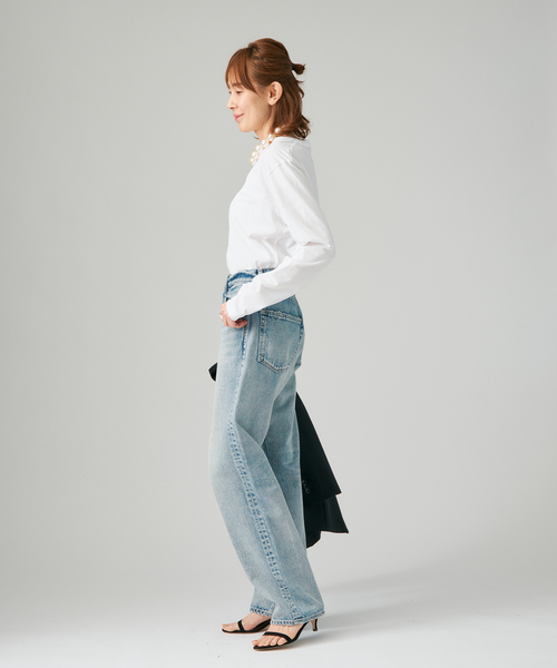 VERMEIL par iena（ヴェルメイユパーイエナ）の「ディオラマ クルーネックロングスリーブ Tシャツ（Tシャツ/カットソー・レディース・ホワイト/ブラック・FREE）」の12枚目の写真