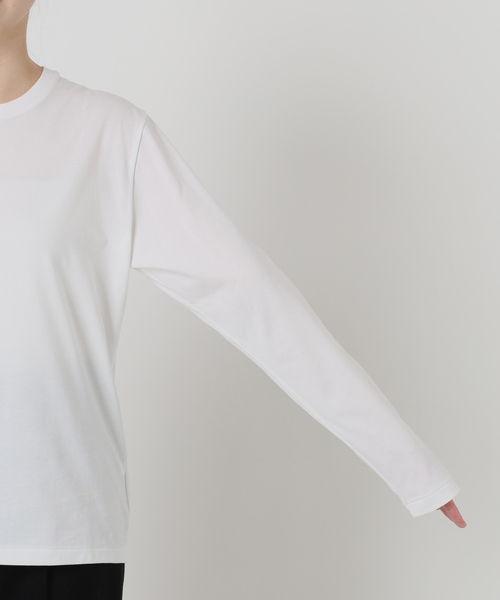 VERMEIL par iena（ヴェルメイユパーイエナ）の「ディオラマ クルーネックロングスリーブ Tシャツ（Tシャツ/カットソー・レディース・ホワイト/ブラック・FREE）」の16枚目の写真