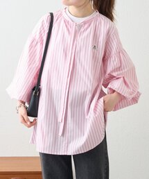 GEVACO | 【GEVACO】ストライプ柄ボウタイギャザーチュニックブラウス(シャツ/ブラウス)