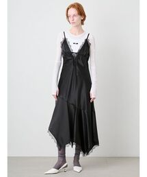 SORIN（ソリン　）の「Satin Asymmetry Slip Dress/サテン アシンメトリースリップドレス（ワンピース）」