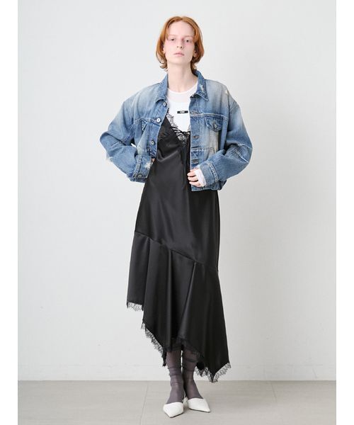 SORIN(ソリン )の「Satin Asymmetry Slip Dress/サテン アシンメトリースリップドレス(ワンピース・レディース・ライトピンク/ブラック/ホワイト・38)」の21枚目の写真