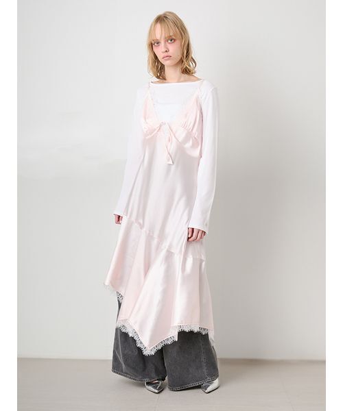 SORIN(ソリン )の「Satin Asymmetry Slip Dress/サテン アシンメトリースリップドレス(ワンピース・レディース・ライトピンク/ブラック/ホワイト・38)」の22枚目の写真