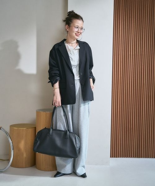 JEANASIS（ジーナシス）の「【スタッフ企画】バックスリットテーラードジャケット/643228（テーラードジャケット・レディース・ブラック/グレー・FREE）」の6枚目の写真