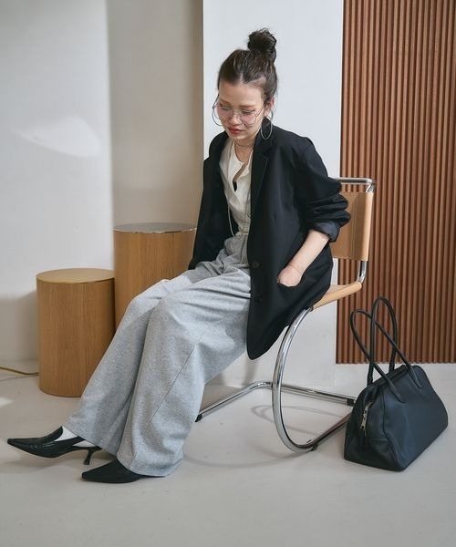 JEANASIS（ジーナシス）の「【スタッフ企画】バックスリットテーラードジャケット/643228（テーラードジャケット・レディース・ブラック/グレー・FREE）」の7枚目の写真