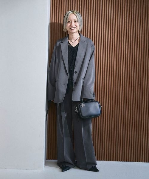 JEANASIS（ジーナシス）の「【スタッフ企画】バックスリットテーラードジャケット/643228（テーラードジャケット・レディース・ブラック/グレー・FREE）」の13枚目の写真