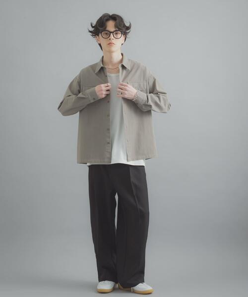 SENSE OF PLACE by URBAN RESEARCH（センスオブプレイスバイアーバンリサーチ）の「『撥水/防花粉』SKIN Proofタックワイドパンツ（その他パンツ・メンズ・ブラウン/ブラック/ブルー・LARGE/MEDIUM）」の8枚目の写真