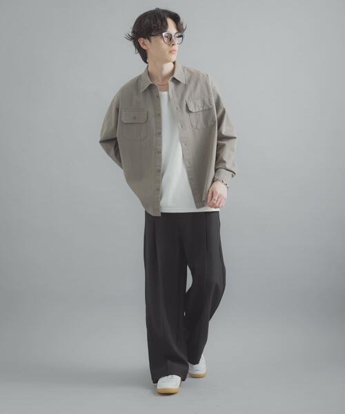 SENSE OF PLACE by URBAN RESEARCH（センスオブプレイスバイアーバンリサーチ）の「『撥水/防花粉』SKIN Proofタックワイドパンツ（その他パンツ・メンズ・ブラウン/ブラック/ブルー・LARGE/MEDIUM）」の9枚目の写真