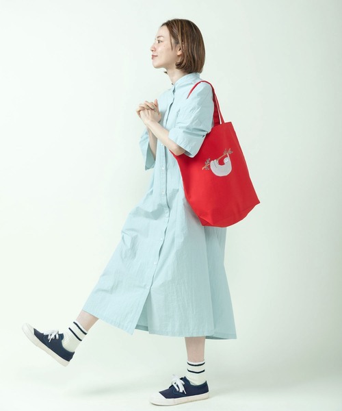 PAR ICI（パーリッシィ）の「むろいなつみ×ぱーりっしぃ ナマケモノトートバッグ（トートバッグ・レディース・レッド/イエロー/アイボリー・FREE）」の13枚目の写真