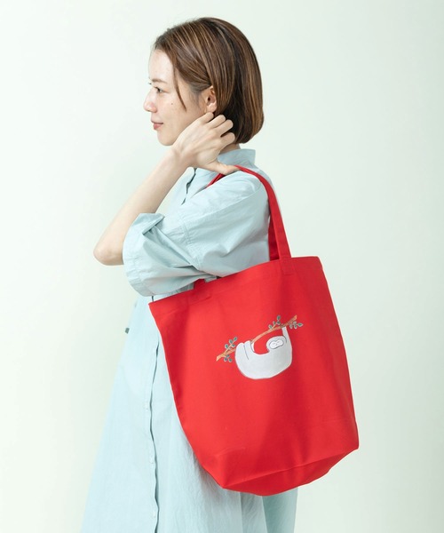 PAR ICI（パーリッシィ）の「むろいなつみ×ぱーりっしぃ ナマケモノトートバッグ（トートバッグ・レディース・レッド/イエロー/アイボリー・FREE）」の14枚目の写真