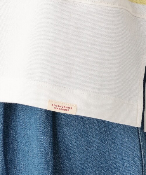 Afternoon Tea（アフタヌーンティー）の「MON JOURNALパネルボーダープルオーバー（Tシャツ/カットソー・レディース・チャコールグレー/ブルー/パープル/イエロー・MEDIUM）」の8枚目の写真