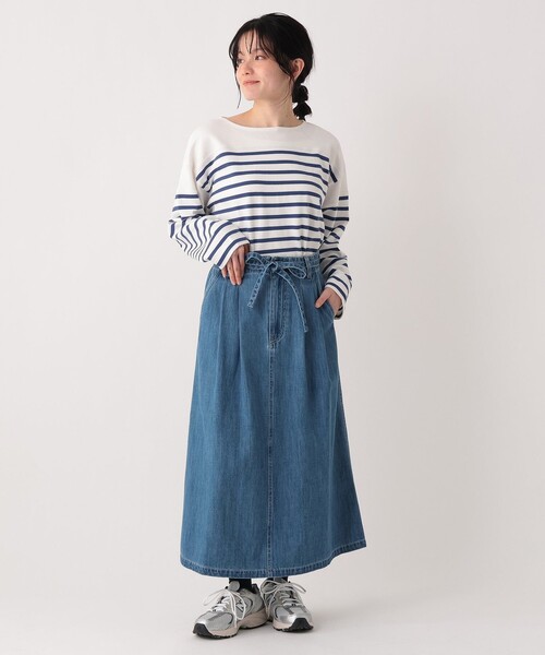 Afternoon Tea（アフタヌーンティー）の「MON JOURNALパネルボーダープルオーバー（Tシャツ/カットソー・レディース・チャコールグレー/ブルー/パープル/イエロー・MEDIUM）」の14枚目の写真